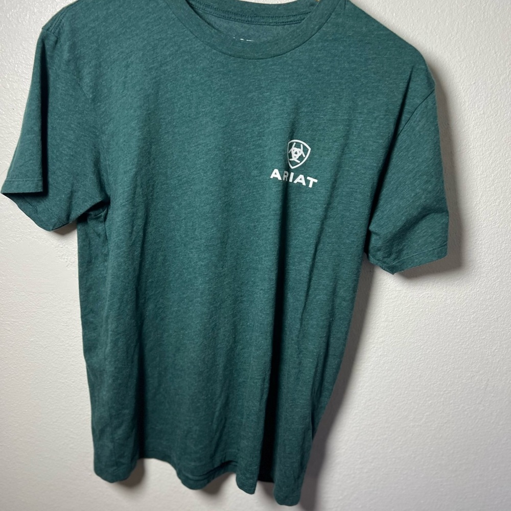 Ariat Green Short Sleeve Tee Classic Crew Neck